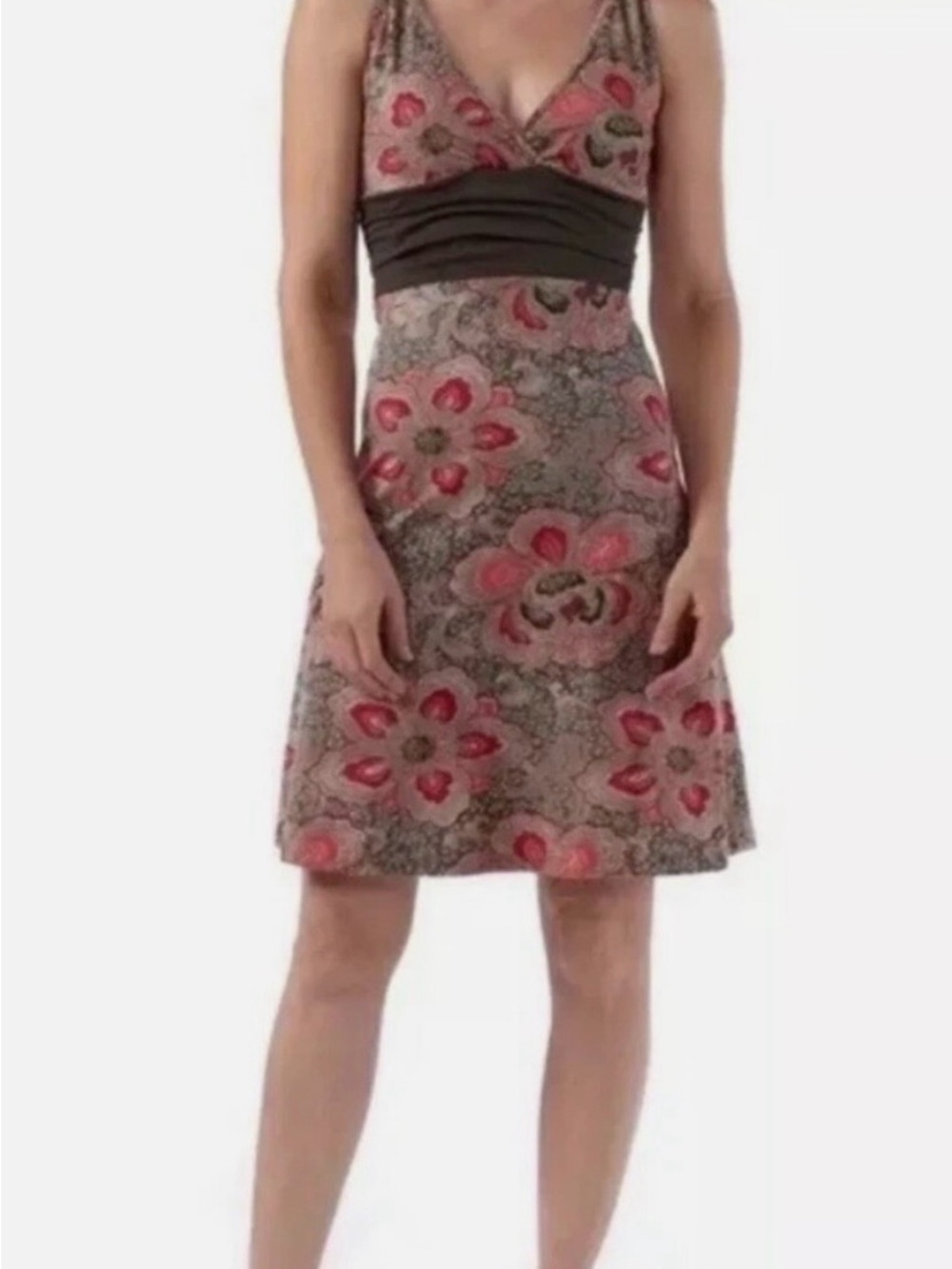 Patagonia Margot Dress XL 🌸 Floral Organic Cotton V-Neck